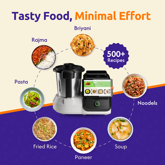 Upliance 1.0 AI Cooking Robot | 750+ Pre-Loaded Recipes (Pav Bhaji, Pasta, Soup & More) | 10 Cooking Modes | Built-In Weighing Scale | Wi-Fi & Phone App | 1-Year Warranty
