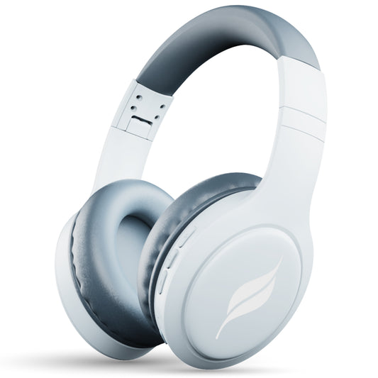 Leaf Bass Pro Bluetooth Wireless Over Ear Headphones With Mic, 50 Hours Battery Life, Dual Paring, Super Soft Cushions And Deep Bass (Aqua Grey)
