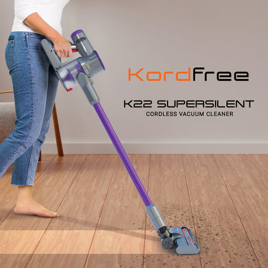 Eureka Forbes Kordfree K22 Supersilent Hand Held Vacuum Cleaner | Cordless & Lightweight | Powerful Suction with Low Noise | Multi-Surface Cleaning | Easy to Use & Portable