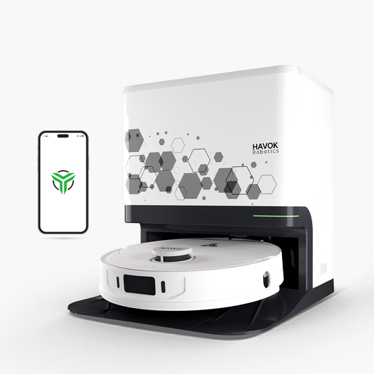 Mecturing Havok 1.0 Robotic Vacuum Cleaner With Glossy White Casing