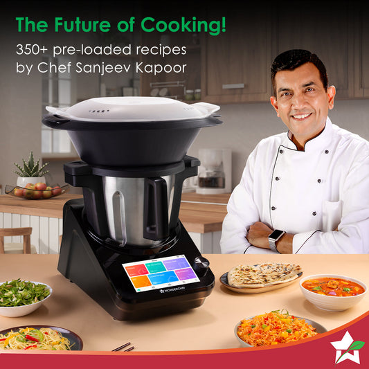 Wonderchef Chef Magic – All-in-One Kitchen Robot | Chopping, Sautéing, Stirring, Kneading, Steaming & More | Wi-Fi & Mobile App | Pre-Loaded Recipes by Chef Sanjeev Kapoor | 2-Year Warranty