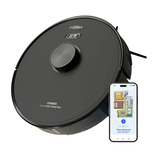 Eureka Forbes LVAC Voice Nuo Robotic Vacuum Cleaner | Dry & Wet Cleaning | Smart Voice Control | 3D Laser Mapping | Silent Operation | Powerful Suction