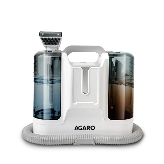AGARO Crest Portable Spot Cleaner, Super Suction Cleaning Machine, Stain Remover, Multi-Purpose Portable Carpet and Upholstery Cleaner, with Replacement Heads, Pet Stain Vacuum, White.