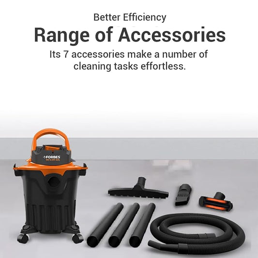 Forbes Wet & Dry Zeal Vacuum Cleaner – 7L Capacity, Compact Size, Blower Function, Sofa & House Cleaning Machine, Powerful Suction for Car & Multi-Surface Use